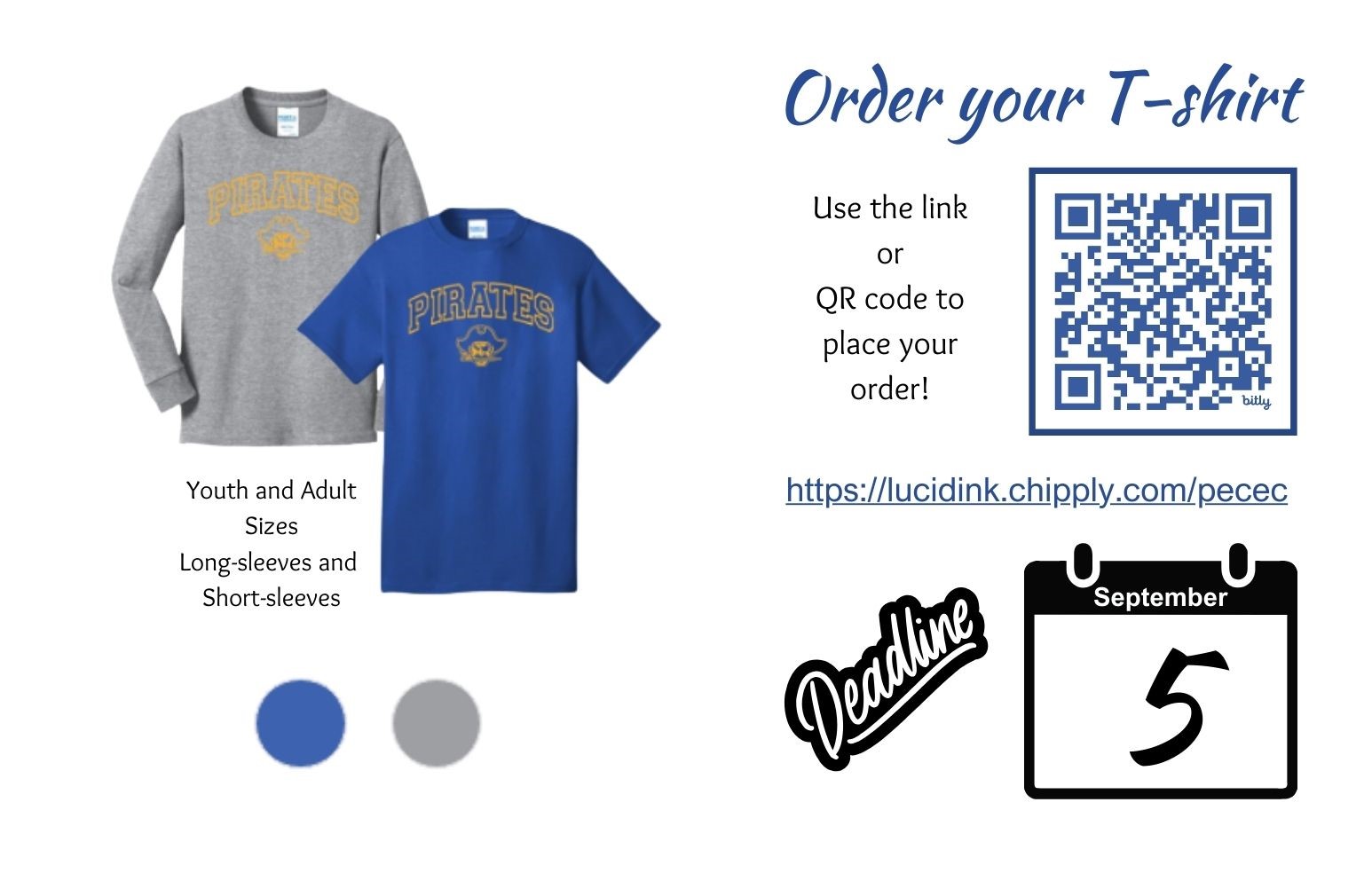 Shirt Order Form